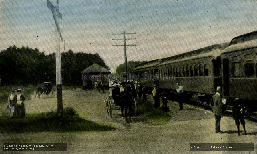 Postcard: Powwow River Station, East Kingston, N.H.